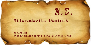 Miloradovits Dominik névjegykártya